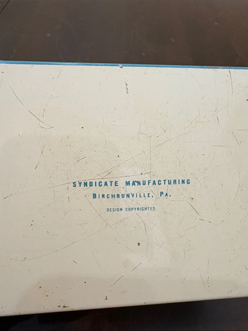 Vintage Syndicate Mfg. Co. Floral metal recipe box